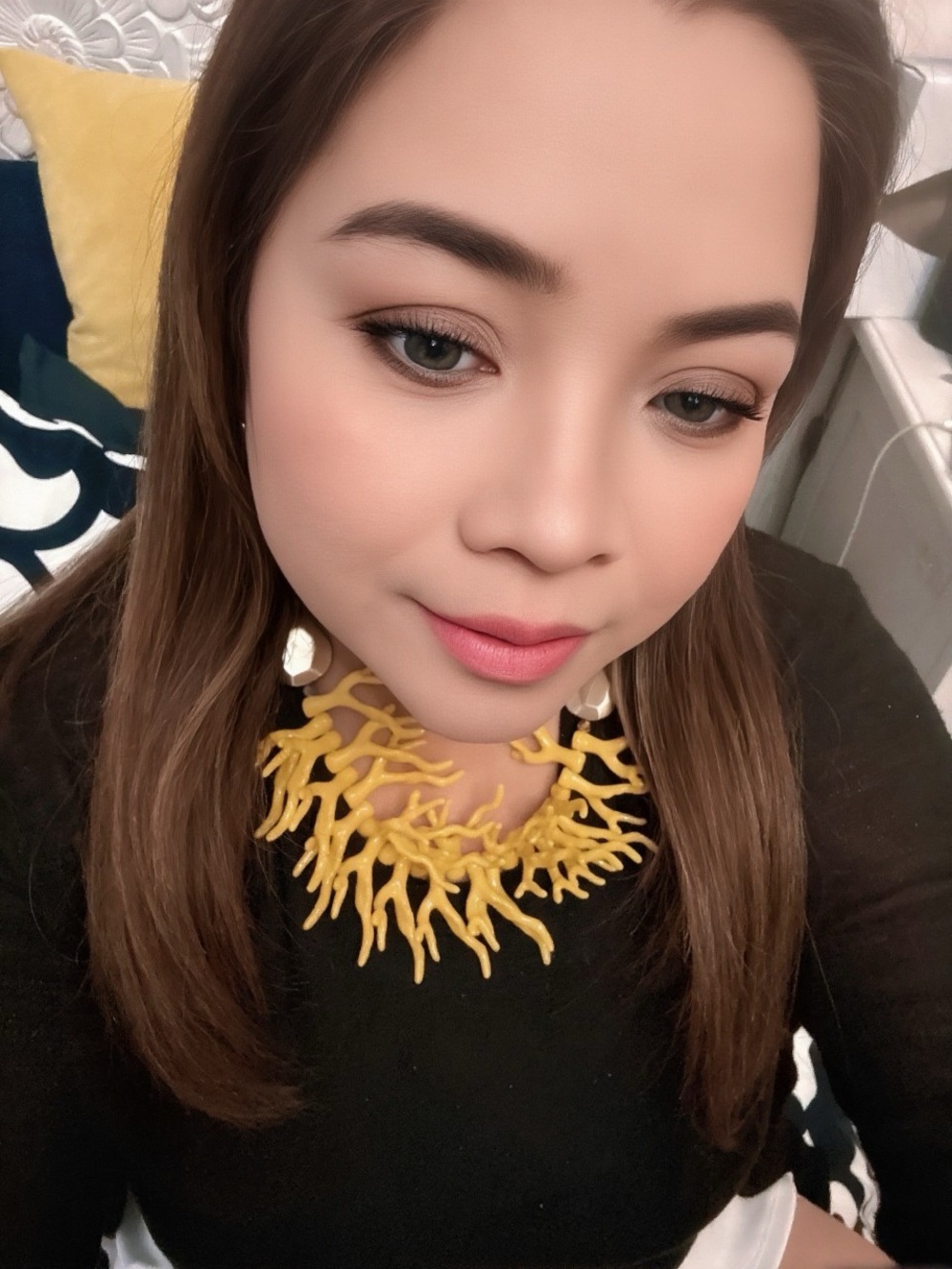 Yellow Coral-Inspired Statement Necklace